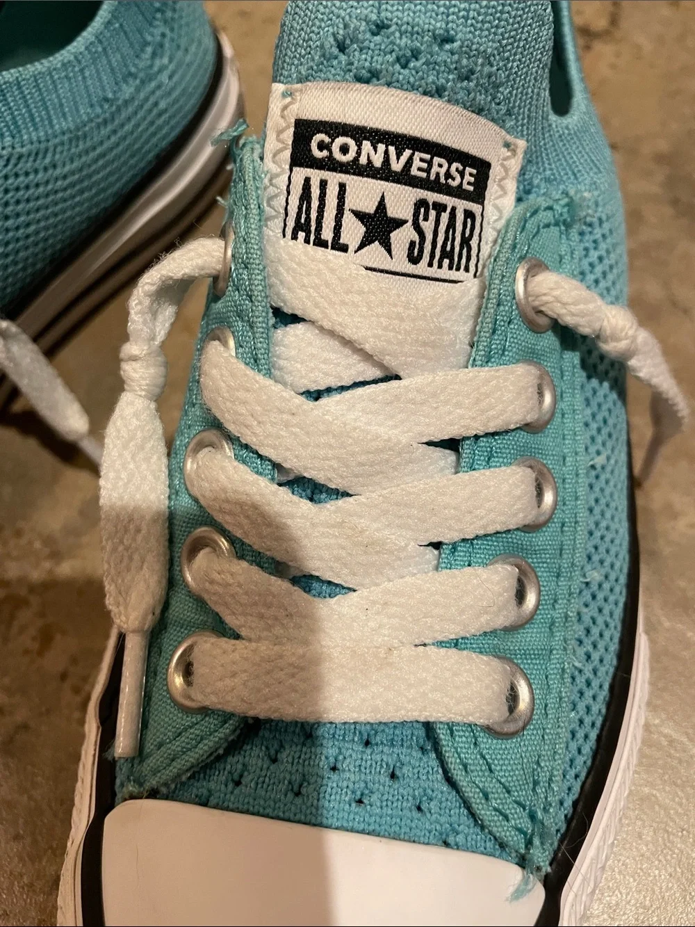 Converse Chuck Taylor All Star Knit Easy-On Sneakers Youth US 11 Aqua Ocean Drip